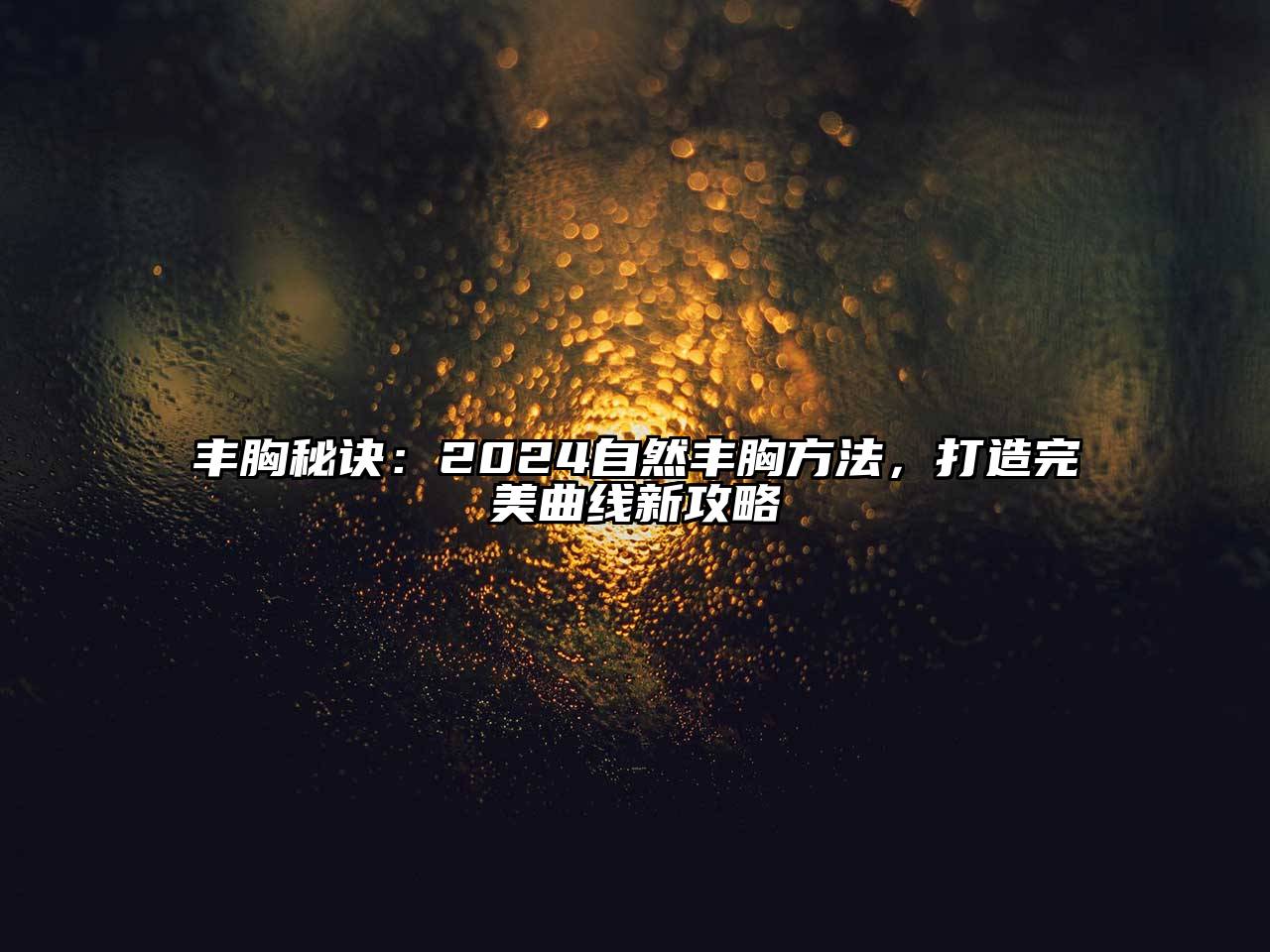 丰胸秘诀：2024自然丰胸方法，打造完美曲线新攻略