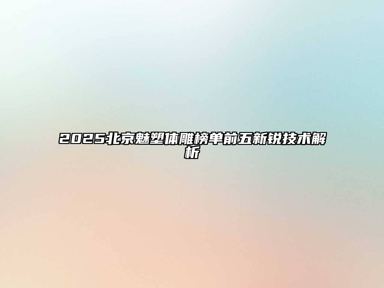 2025北京魅塑体雕榜单前五新锐技术解析