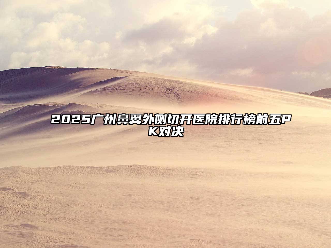 2025广州鼻翼外侧切开医院排行榜前五PK对决